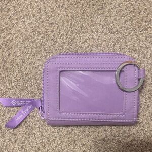 Vera Bradley Lavender ID Holder with Keyring